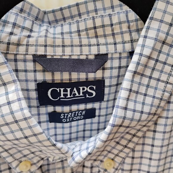 Chaps Men's XL Button Down Long Sleeve Classic Oxford Stretch Casual Shirt - Picture 5 of 7